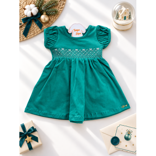 Vestido Lacinhos Bordados - Verde