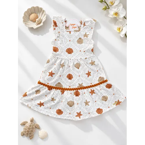 Vestido Batinha Fundo do Mar - Marrom