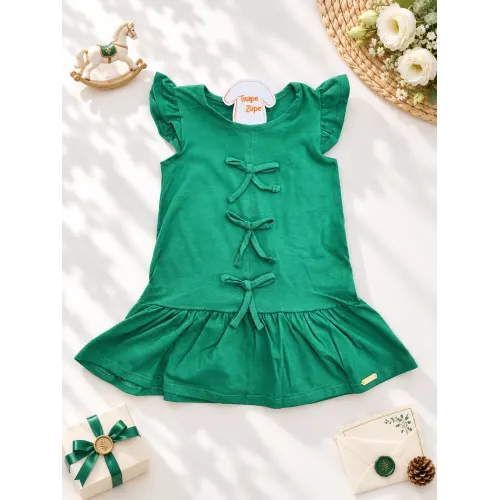 Vestido Três Laços - Verde