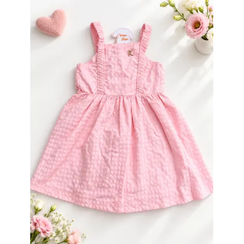 Vestido Rosa Regata Xadrez