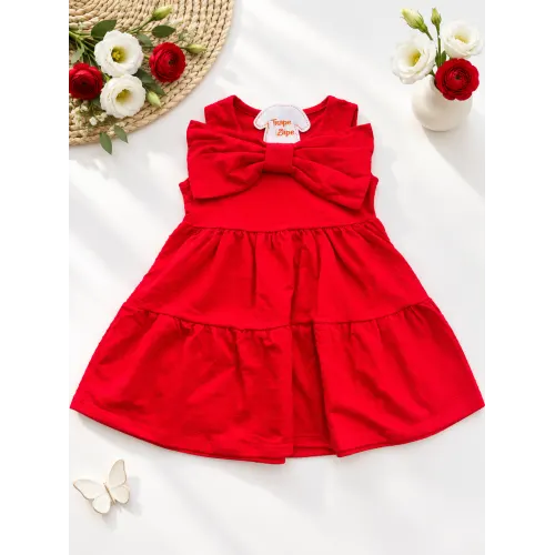 Vestido Ana Bola Laço - Vermelho