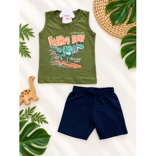 Conj. Regata Wave Surf e Bermuda - Verde Oliva