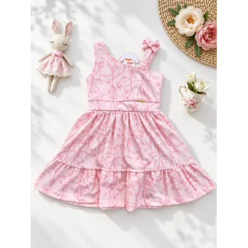  Vestido Favinho Lírios - Rosa 